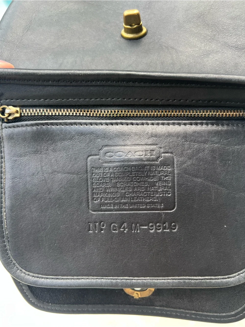 Vintage Coach Quincey Bag 9919 Dark Navy crossbody purse